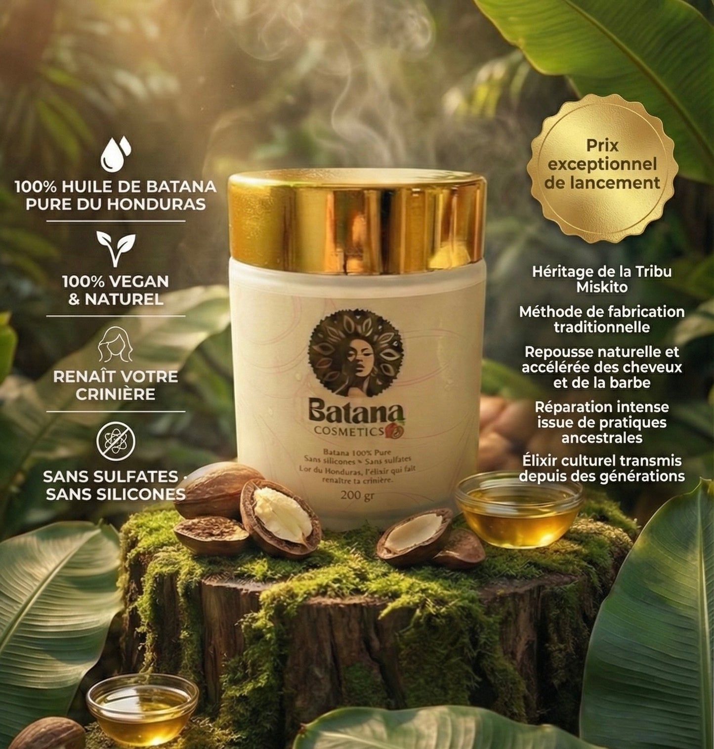 Masque à l'huile de Batana